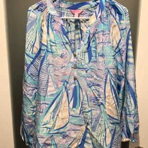 Lilly Pulitzer Aboat Time Elsa Top